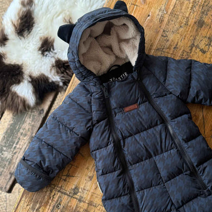 Toastie Quilted Cloud Onesie - Midnight Houndstooth