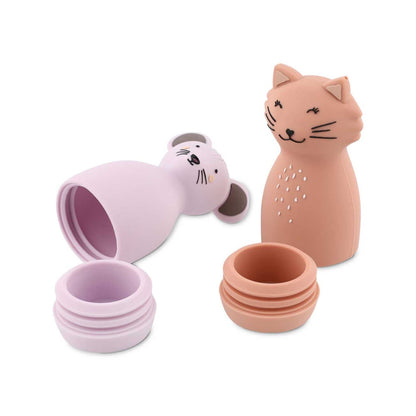 Trixie Bath Toy Squeezy Animals - Mrs. Cat & Mrs. Mouse
