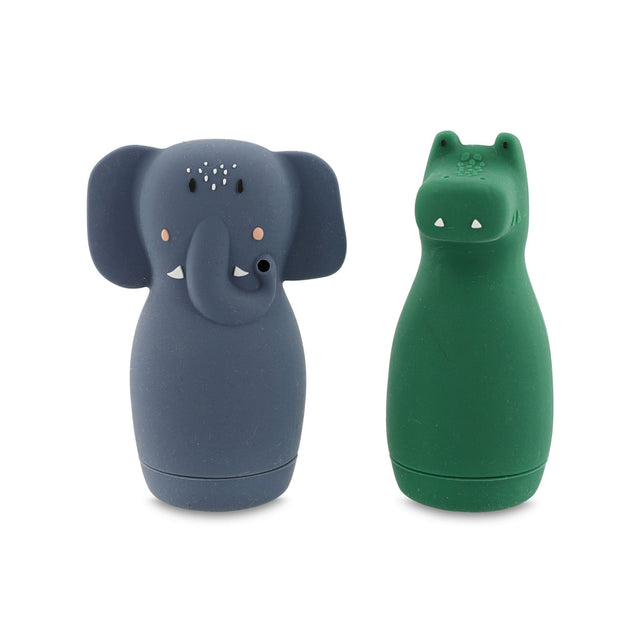 Trixie Bath Toy Squeezy Animals - Mrs. Elephant & Mr Crocodile