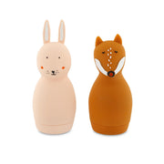 Trixie Bath Toy Squeezy Animals - Mrs. Rabbit & Mr. Fox