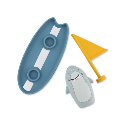 Trixie Bath Toy Surf Board - Mr. Shark