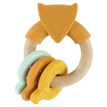 Trixie Wooden Silicone Activity Ring - Mr. Fox