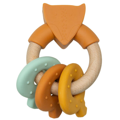 Trixie Wooden Silicone Activity Ring - Mr. Fox