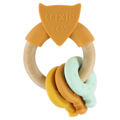 Trixie Wooden Silicone Activity Ring - Mr. Fox