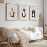 Tigercub Prints Woodland Animals Nursery Prints Set of 3