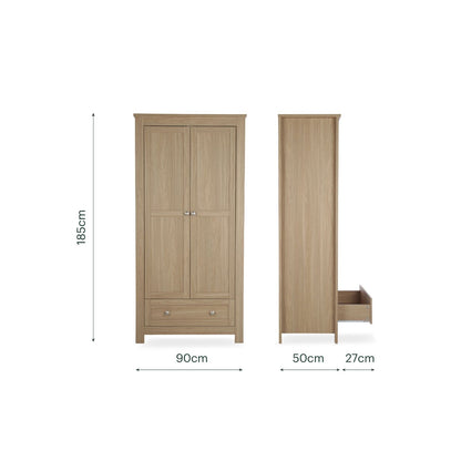 CuddleCo Burford 3 Piece Nursery Furniture Set - Oak