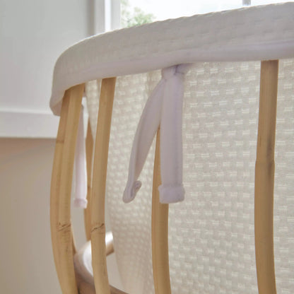 Cuddle Co Aria Rattan Crib - Natural