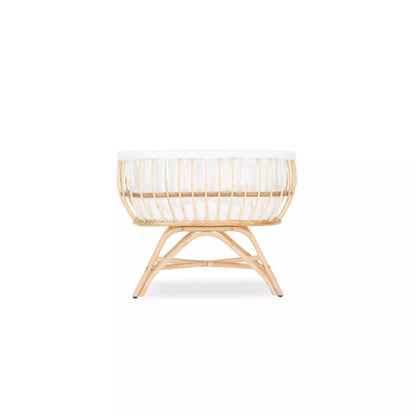 Cuddle Co Aria Rattan Crib - Natural