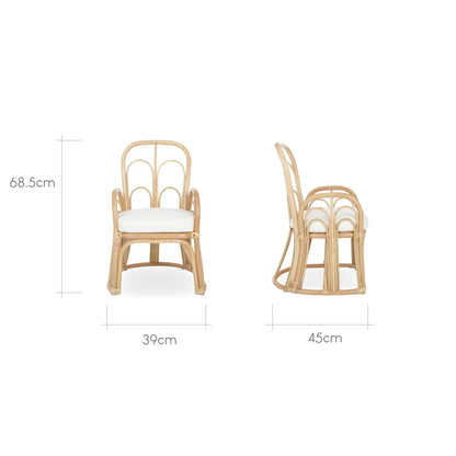 CuddleCo Aria Wave Toddler Chair - Rattan