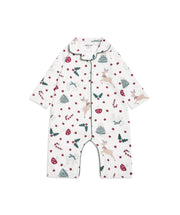 Avery Row Baby Flannel Sleepsuit - Christmas Carousel