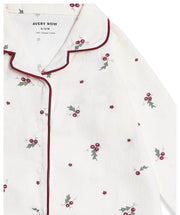 Avery Row Baby Flannel Sleepsuit - Holly Scatter