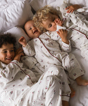 Avery Row Baby Flannel Sleepsuit - Holly Scatter