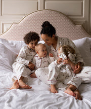Avery Row Baby Flannel Sleepsuit - Holly Scatter
