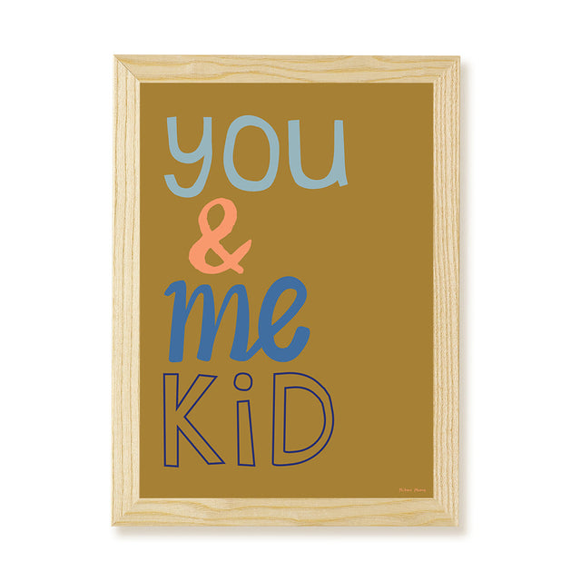 Hibou Design You & Me Kid Art Print - Olive