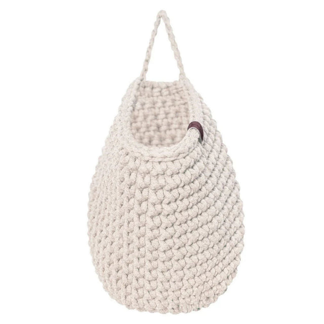 Zuri House Crochet Hanging Bags - Ivory