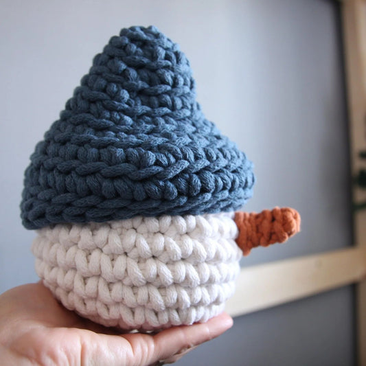 Zuri House Crochet Snowman Basket
