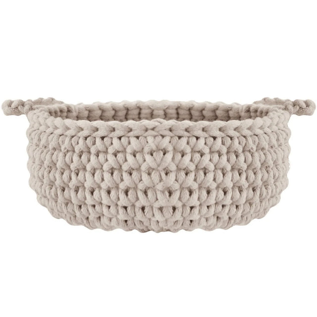 Zuri House Small Flat Basket - Beige