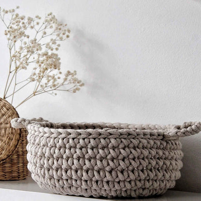 Zuri House Small Flat Basket - Beige
