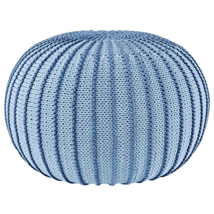 Zuri House Knitted Pouffe Ziggy - Baby Blue