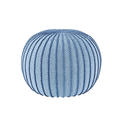 Zuri House Knitted Pouffe Ziggy - Baby Blue