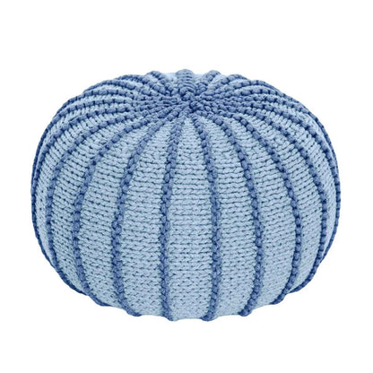 Zuri House Knitted Pouffe Ziggy - Baby Blue