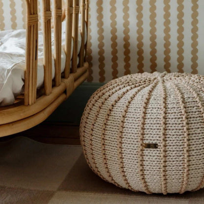 Zuri House Knitted Pouffe Ziggy - Beige