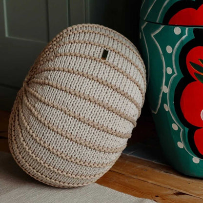 Zuri House Knitted Pouffe Ziggy - Beige