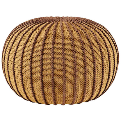 Zuri House Knitted Pouffe Ziggy - Cinnamon