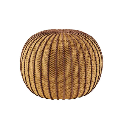 Zuri House Knitted Pouffe Ziggy - Cinnamon