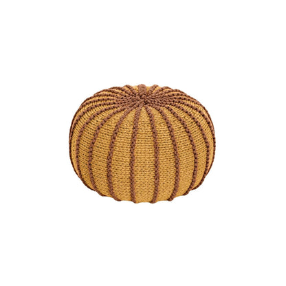 Zuri House Knitted Pouffe Ziggy - Cinnamon