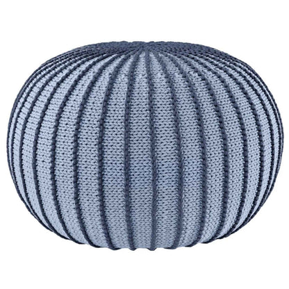 Zuri House Knitted Pouffe Ziggy - Denim Blue