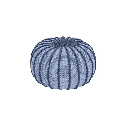Zuri House Knitted Pouffe Ziggy - Denim Blue