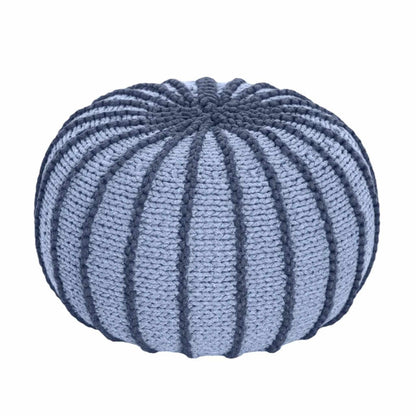Zuri House Knitted Pouffe Ziggy - Denim Blue