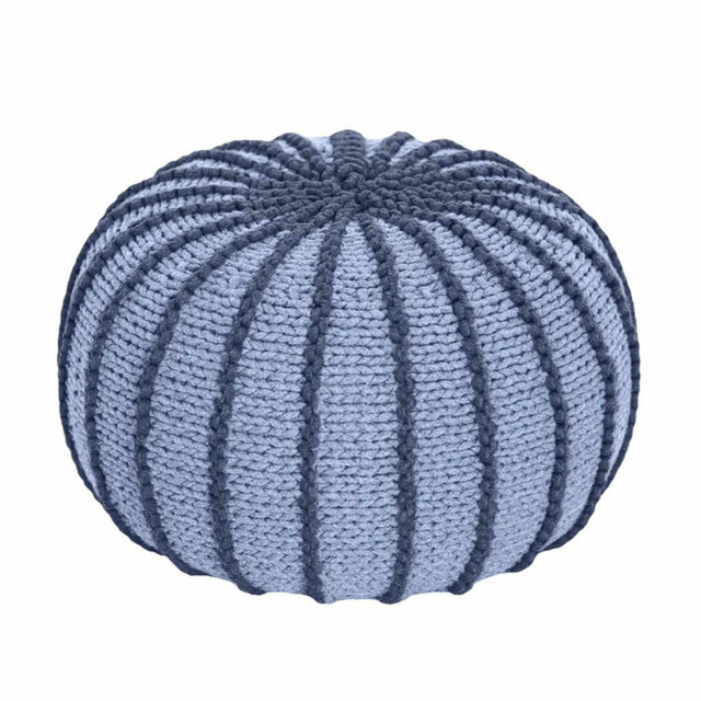 Zuri House Knitted Pouffe Ziggy - Denim Blue