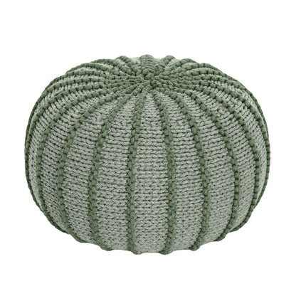 Zuri House Knitted Pouffe Ziggy - Light Olive