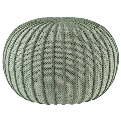 Zuri House Knitted Pouffe Ziggy - Light Olive