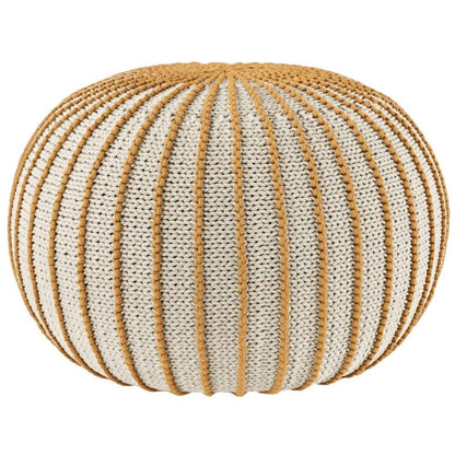 Zuri House Knitted Pouffe Ziggy - Mustard