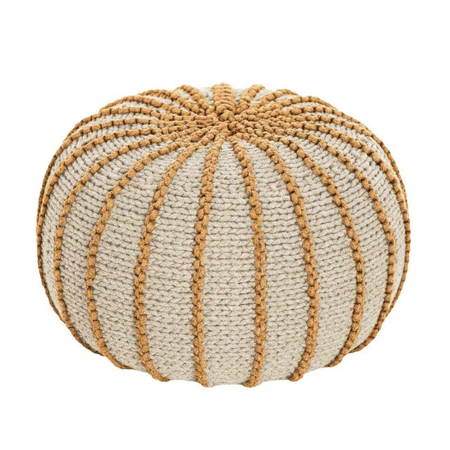 Zuri House Knitted Pouffe Ziggy - Mustard