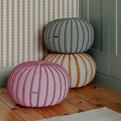 Zuri House Knitted Pouffe Ziggy - Powder Pink