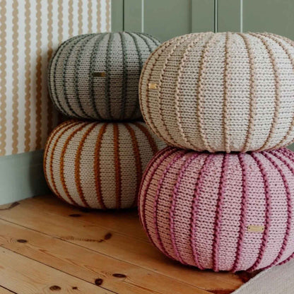 Zuri House Knitted Pouffe Ziggy - Powder Pink