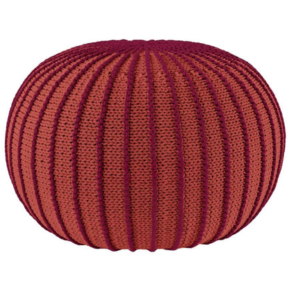 Zuri House Knitted Pouffe Ziggy - Terracotta