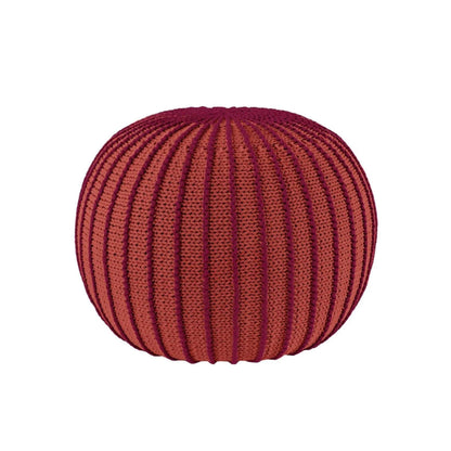 Zuri House Knitted Pouffe Ziggy - Terracotta