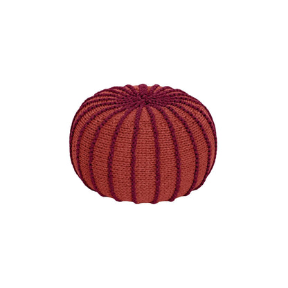 Zuri House Knitted Pouffe Ziggy - Terracotta