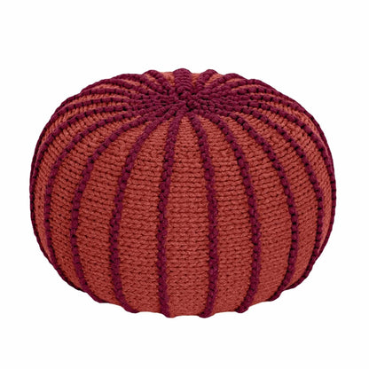 Zuri House Knitted Pouffe Ziggy - Terracotta