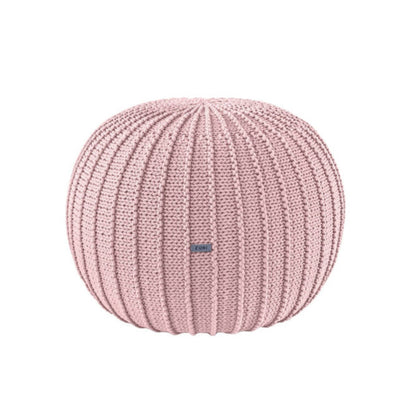 Zuri House Medium Knitted Pouffe - Powder Pink