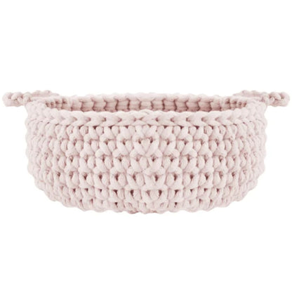 Zuri House Small Flat Basket - Pale Pink