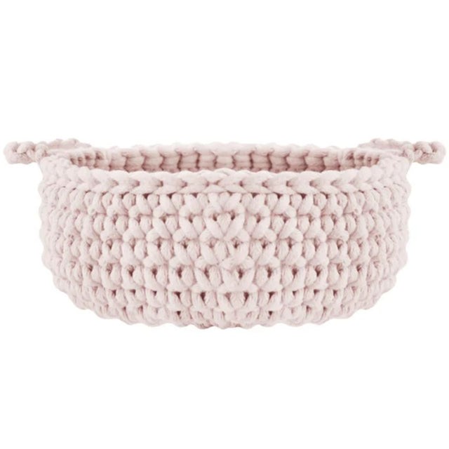 Zuri House Small Flat Basket - Pale Pink