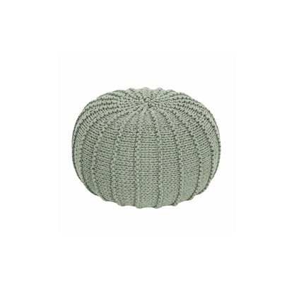 Zuri House Small Knitted Pouffe - Light Olive