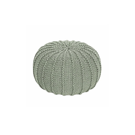 Zuri House Small Knitted Pouffe - Light Olive