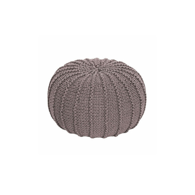Zuri House Small Knitted Pouffe - Mocha